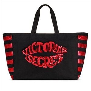 Victoria's Secret Black and Red Travel Bag
